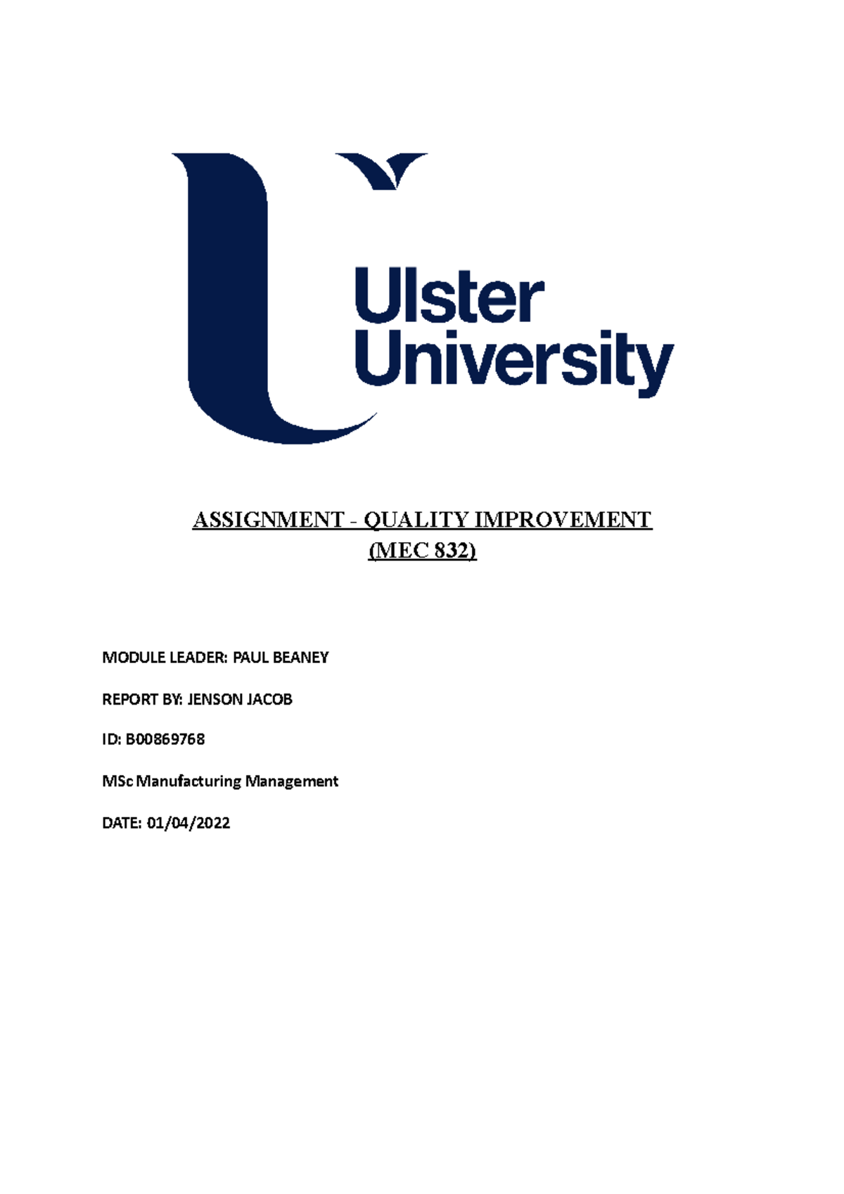 ulster university literature review