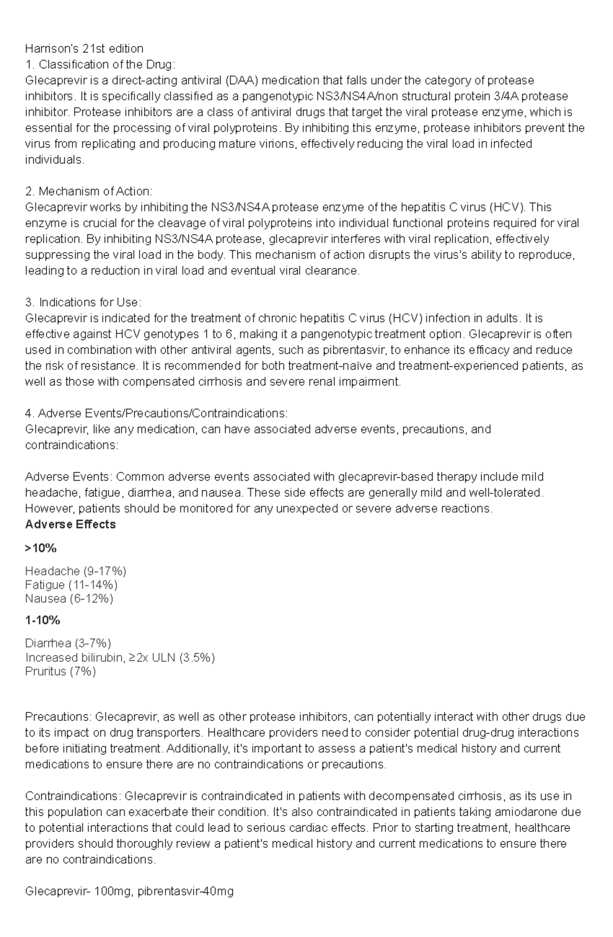 7 and 8 - none - Harrison’s 21st edition Classification of the Drug ...