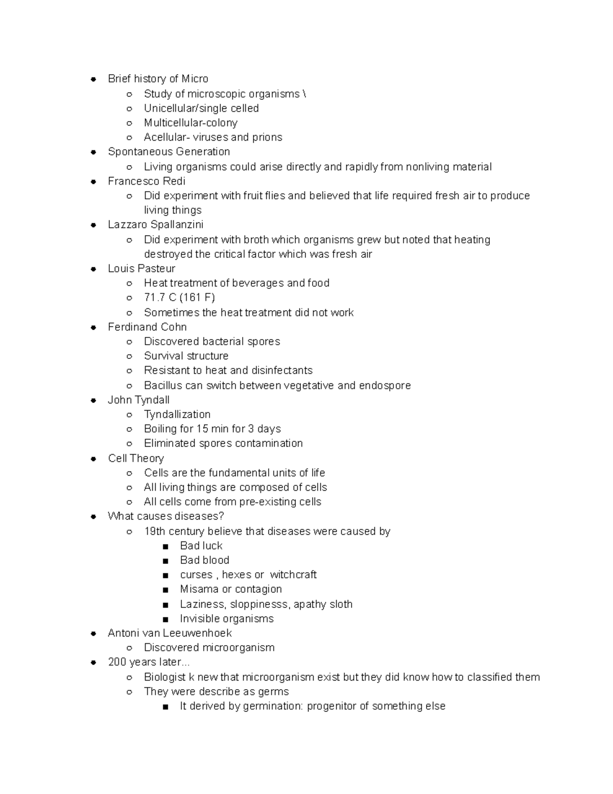 Overview Exam 1 - Lecture notes 1-2 - Brief history of Micro Study of ...