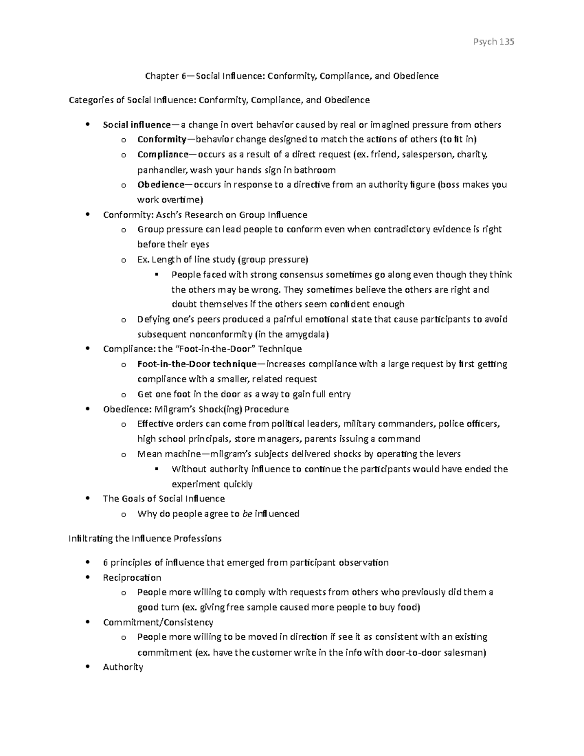 Chapter 6 Notes - Summary Social Psychology: Goals in Interaction ...