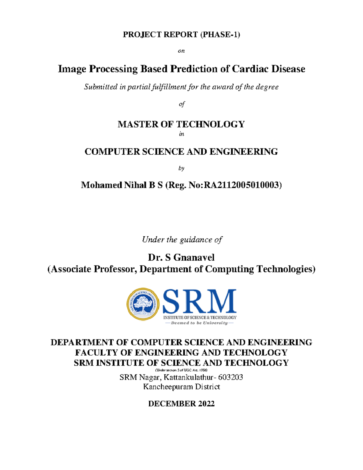Major Project Report - PROJECT REPORT (PHASE-1) on Image Processing ...