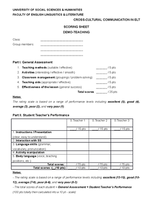 Guidelines on lesson planning - 1 University of Social Sciences ...
