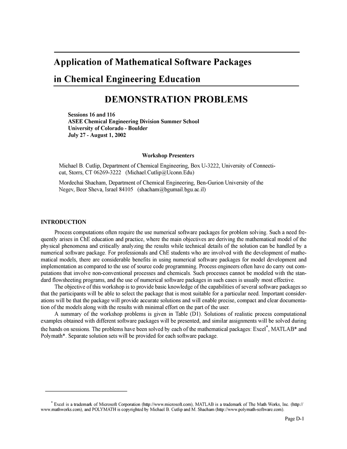 polymath software gives constant pressure