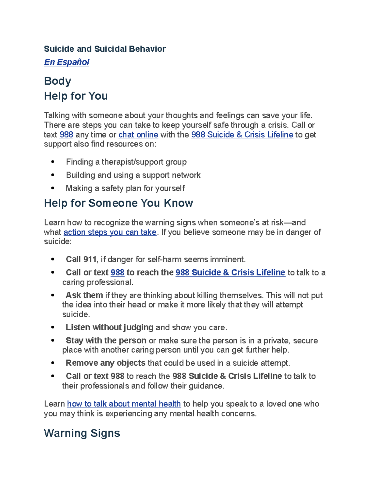 Suicide and Suicidal Behavior - There are steps you can take to keep ...