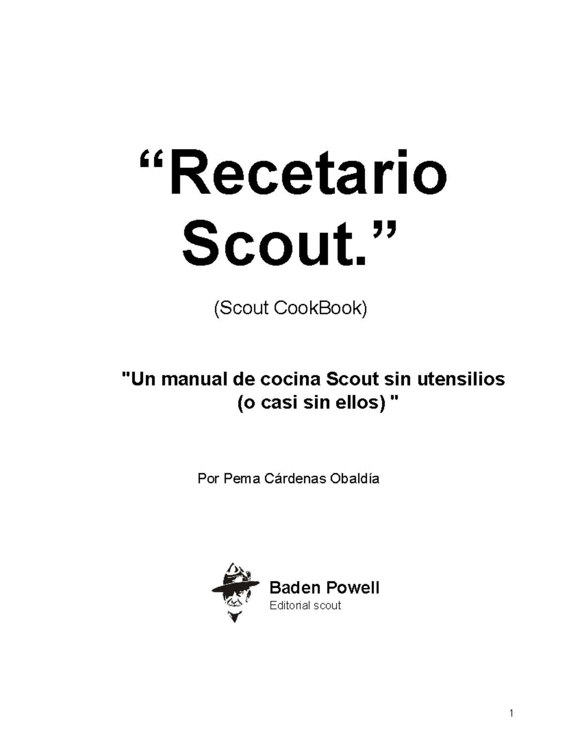 Pdfcoffee ……………… ……. “Recetario Scout.” (Scout CookBook) "Un manual de Studocu