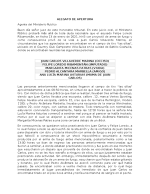 Alegatos de Apertura en Sistema Penal Acusatorio - ALEGATOS DE APERTURA ...