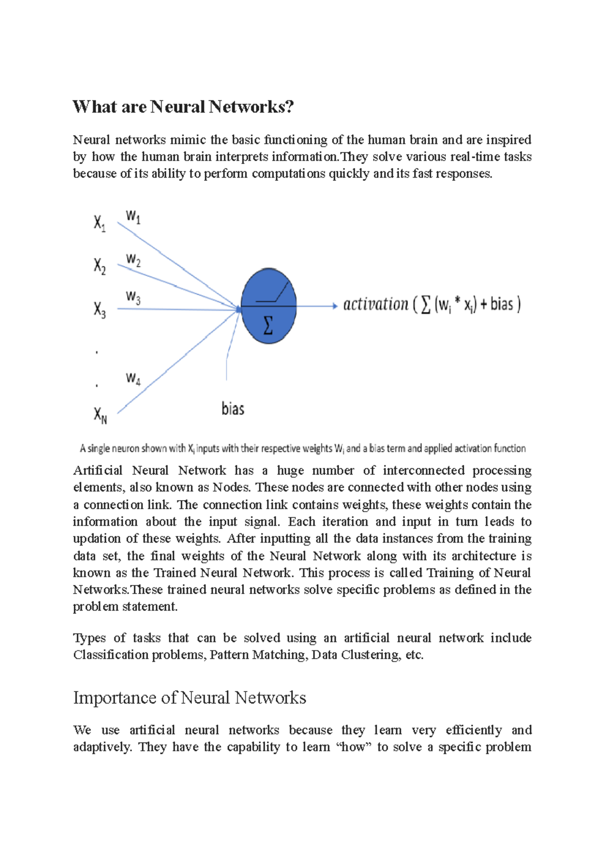 Unit-1 Introduction - What are Neural Networks? Neural networks mimic ...