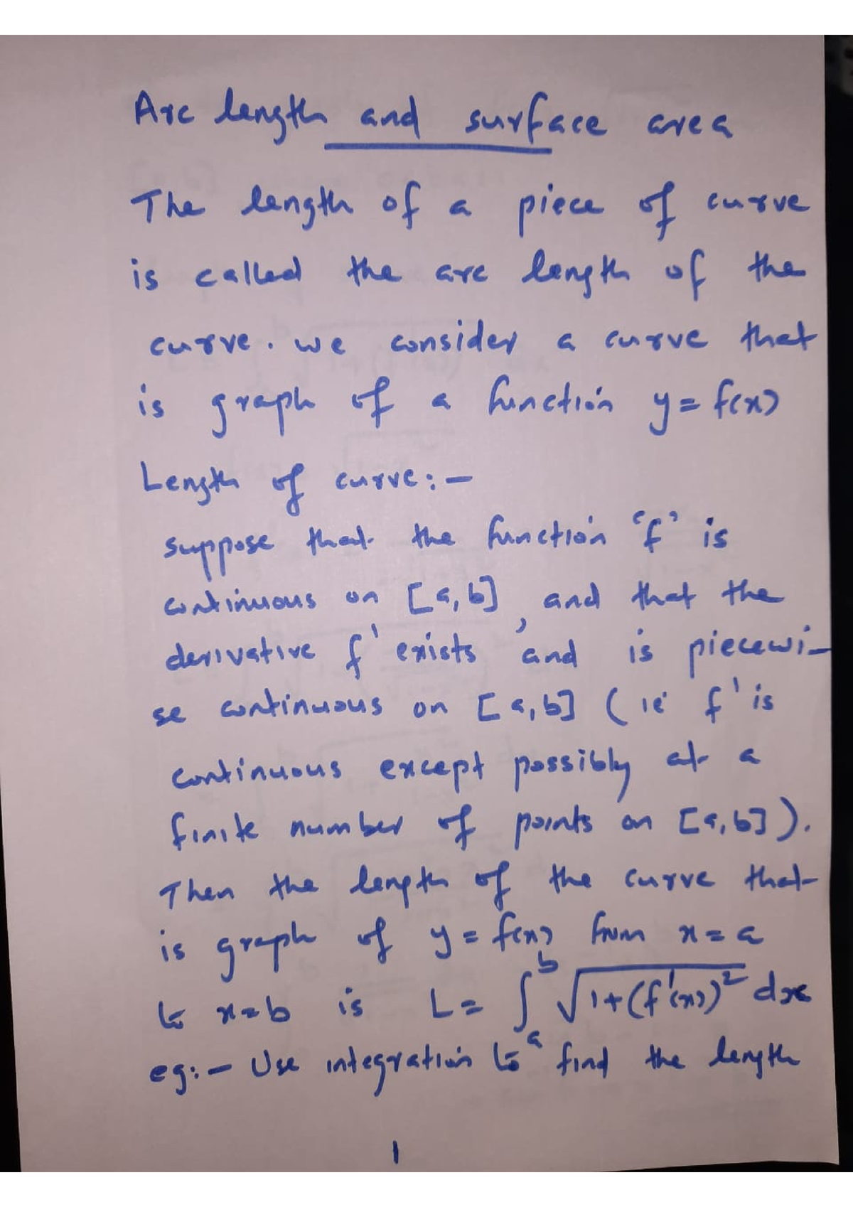 2nd-sem-maths-arc-length-and-surface-area-bsc-maths-studocu