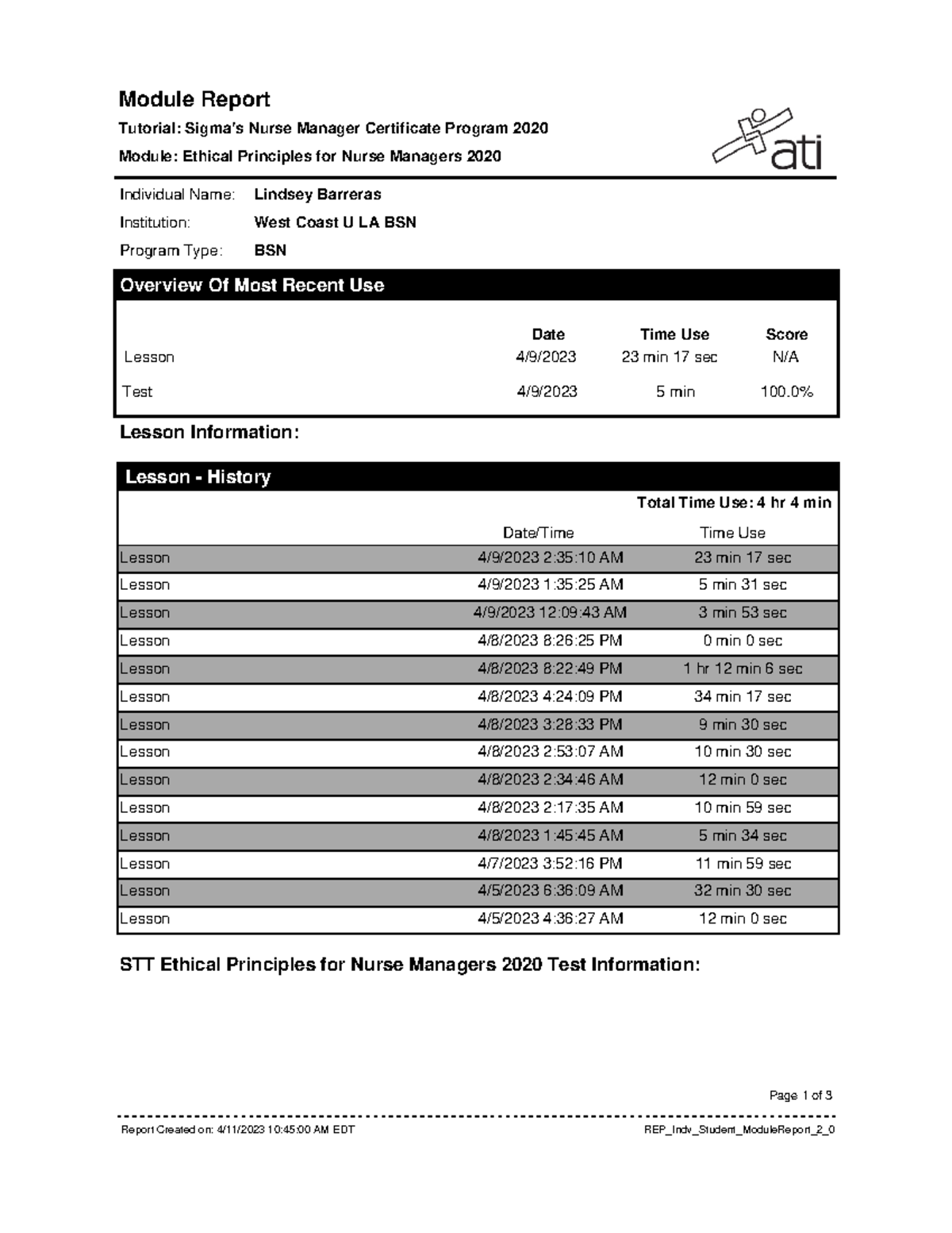 Sigma Theta Week 2 - Post test result - Module Report Tutorial: Sigma's ...