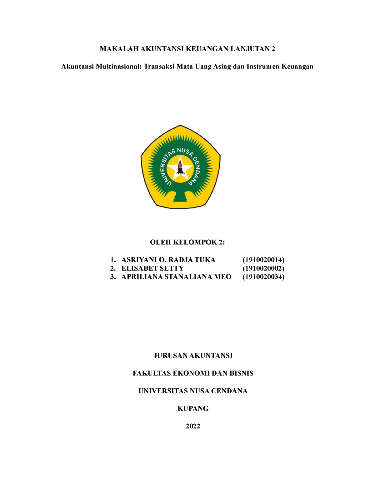 Makalah Akuntansi Keuangan Lanjutan 2 - MAKALAH AKUNTANSI KEUANGAN ...