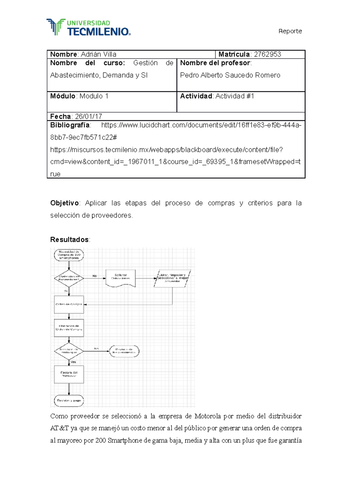 Actividad 1 - Act 1 - Reporte Nombre: Adrián Villa Nombre del curso ...