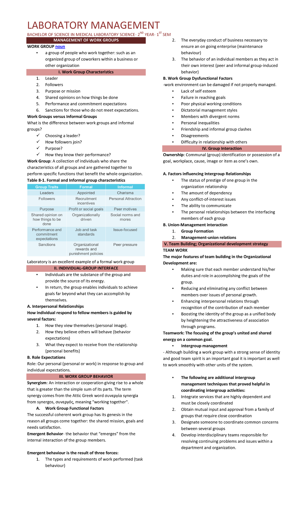 Labman Prefinals - This is the transes/lecture notes that I made to ...