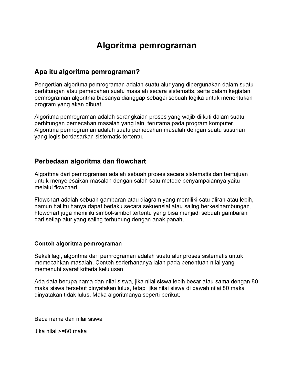 Algoritma Pemrograman - Algoritma Pemrograman Adalah Serangkaian Proses ...