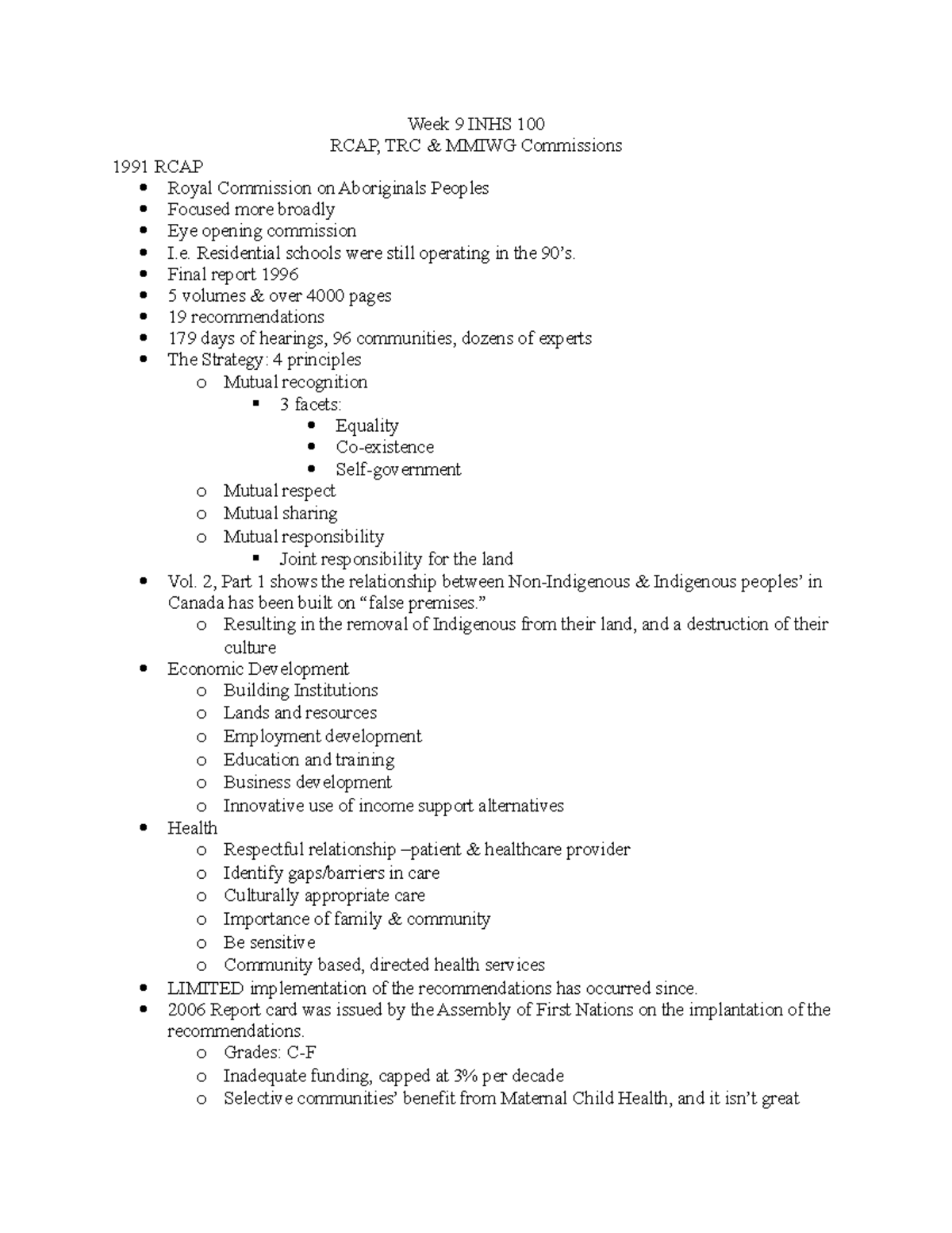 Week 9 INHS 100 - Lecture notes Module 3 - INHS 100 - UR - Studocu