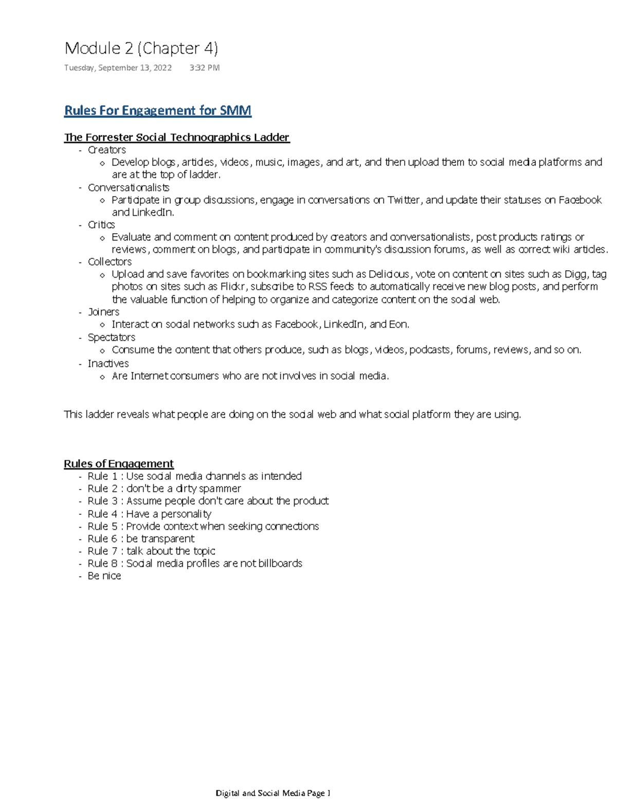 module-2-chapter-4-notes-rules-for-engagement-for-smm-the-forrester