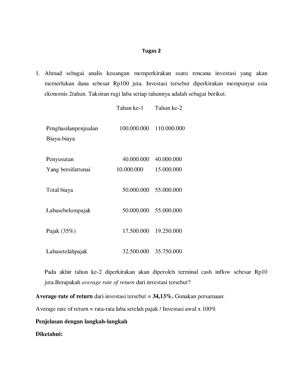 Manajemen Keuangan Nanda Oktavia A 042733058 Tugas 2 Ahmad Sebagai