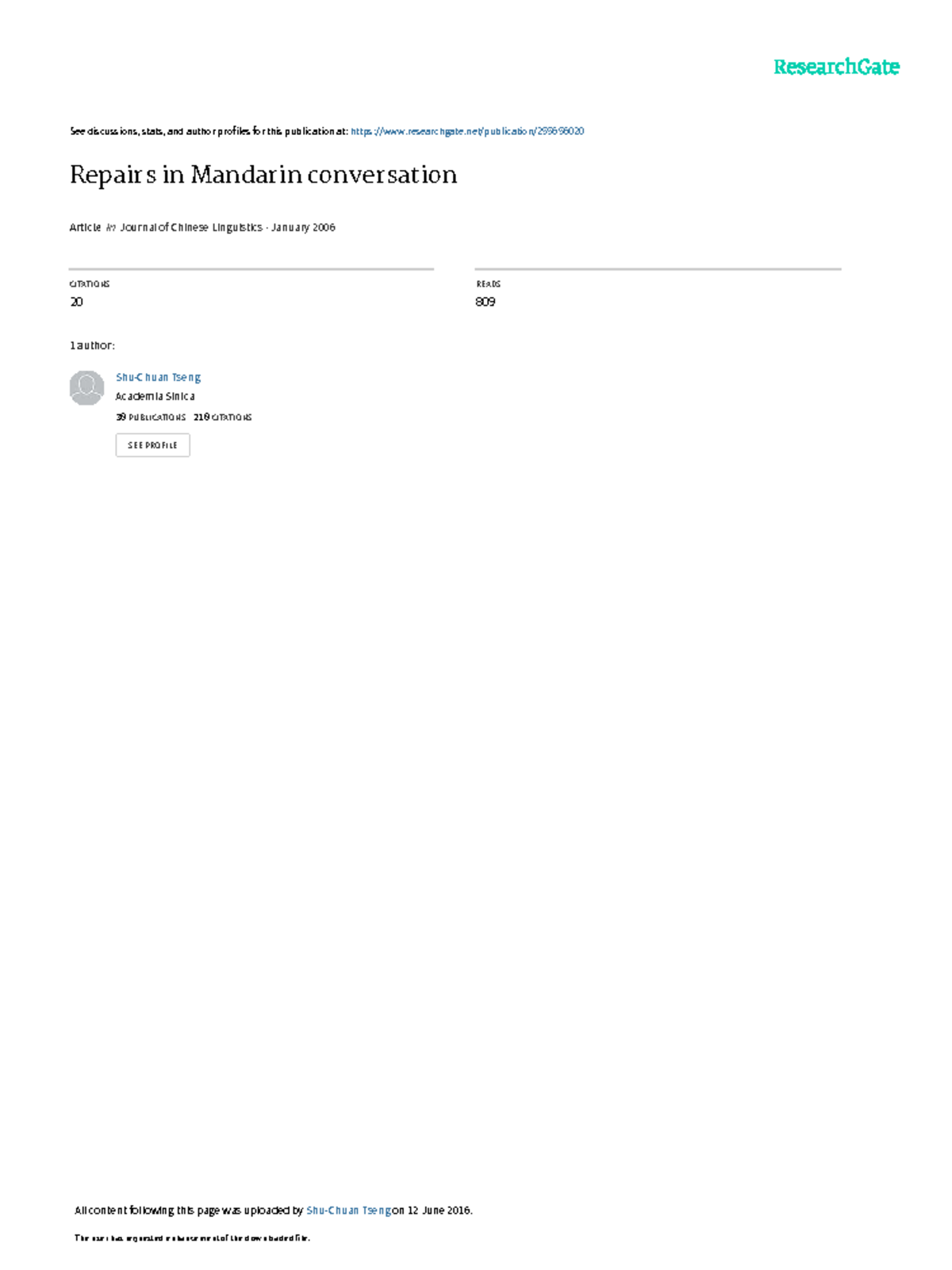 Repairs In Mandarin Conversation See Discussions Stats And Author Repairs In Mandarin Conversation See Discussions Stats And Author