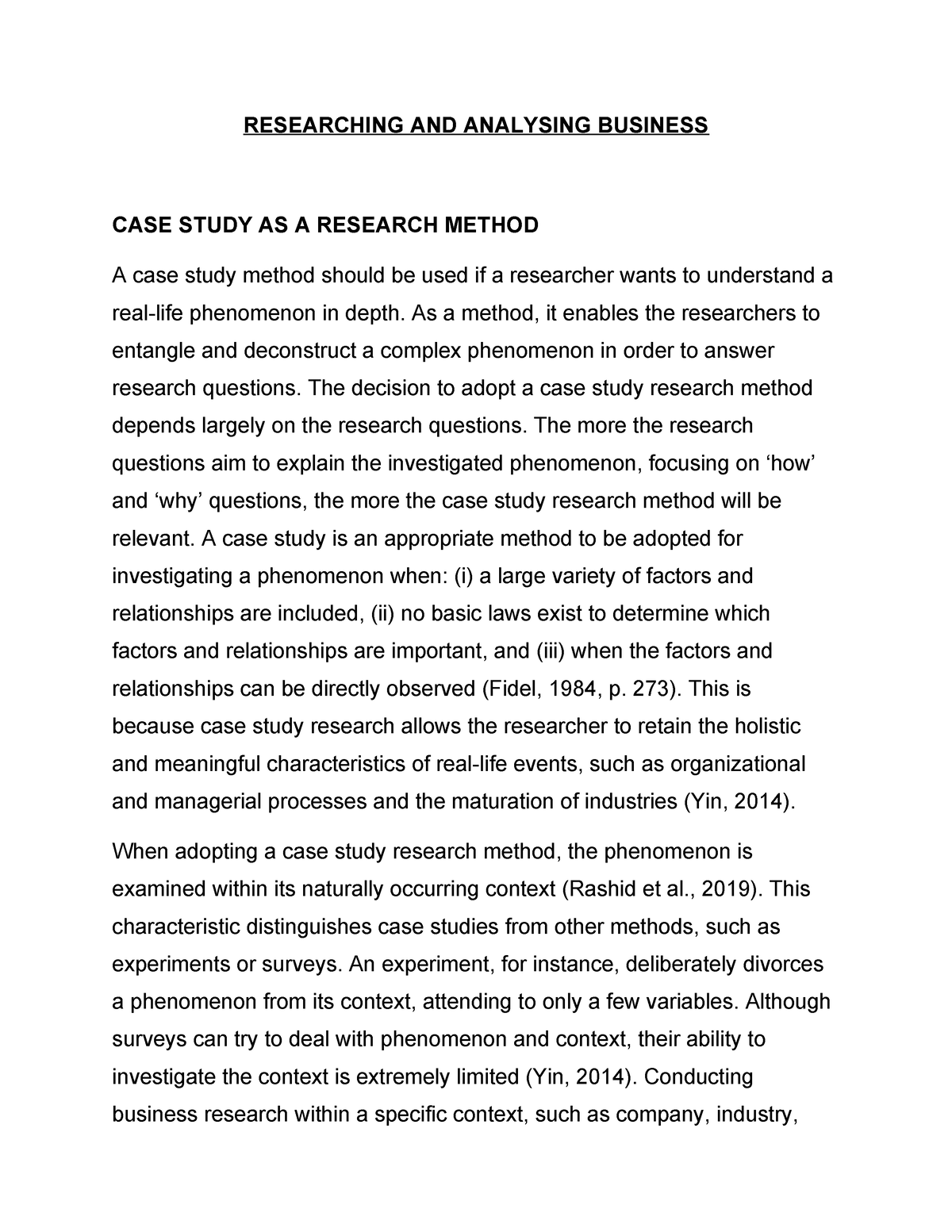 case study as a research method jurnal kemanusiaan