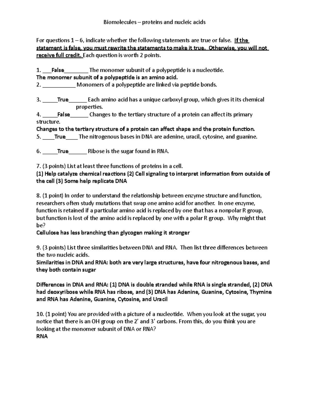 5 Biomolecules proteins and nucleic acids Biomolecules proteins and