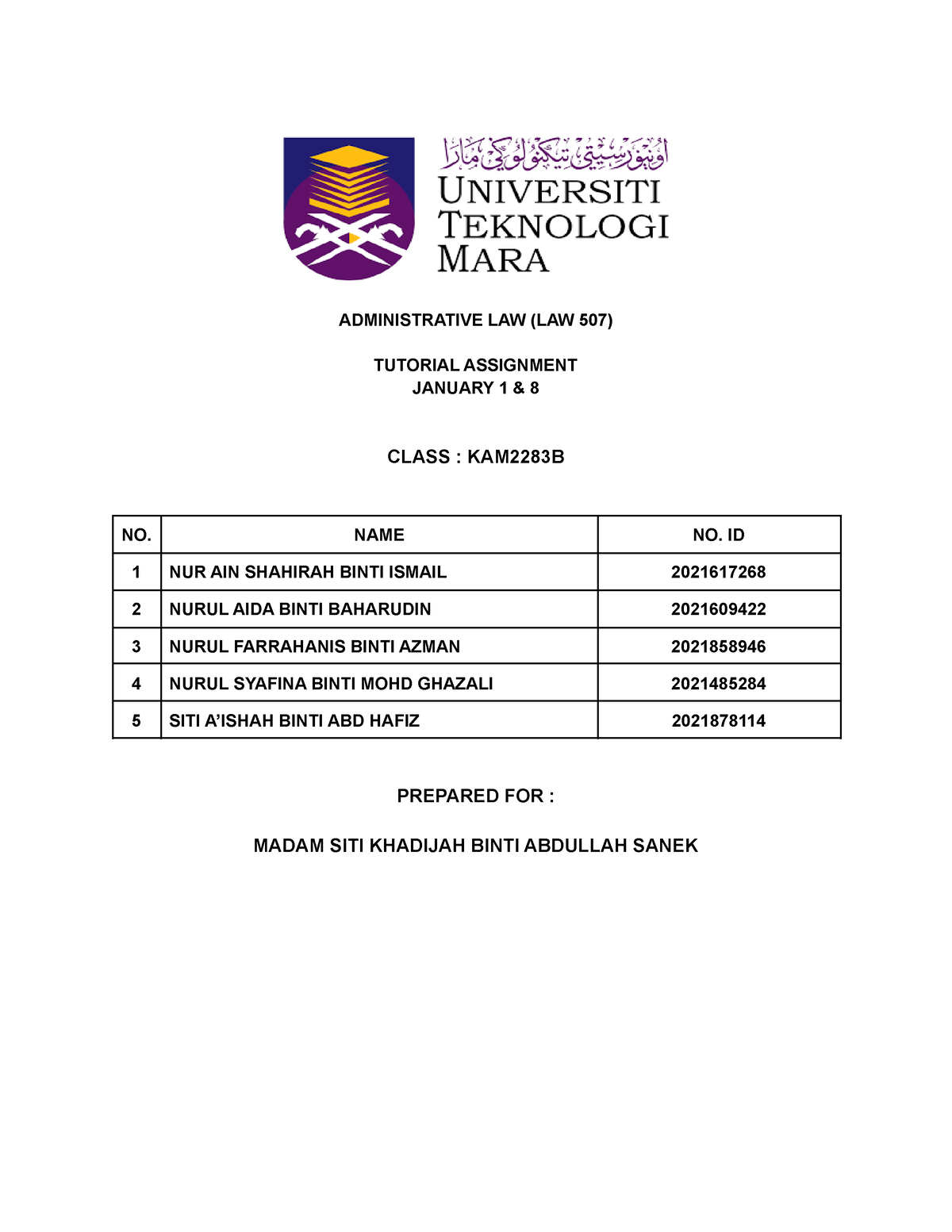 assignment law 507