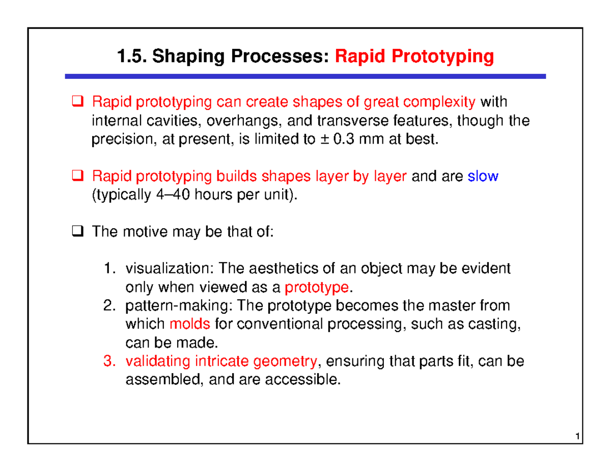 29-2012-11-16-F- Lecture+29-Chap+13 - 1. Shaping Processes: Rapid ...