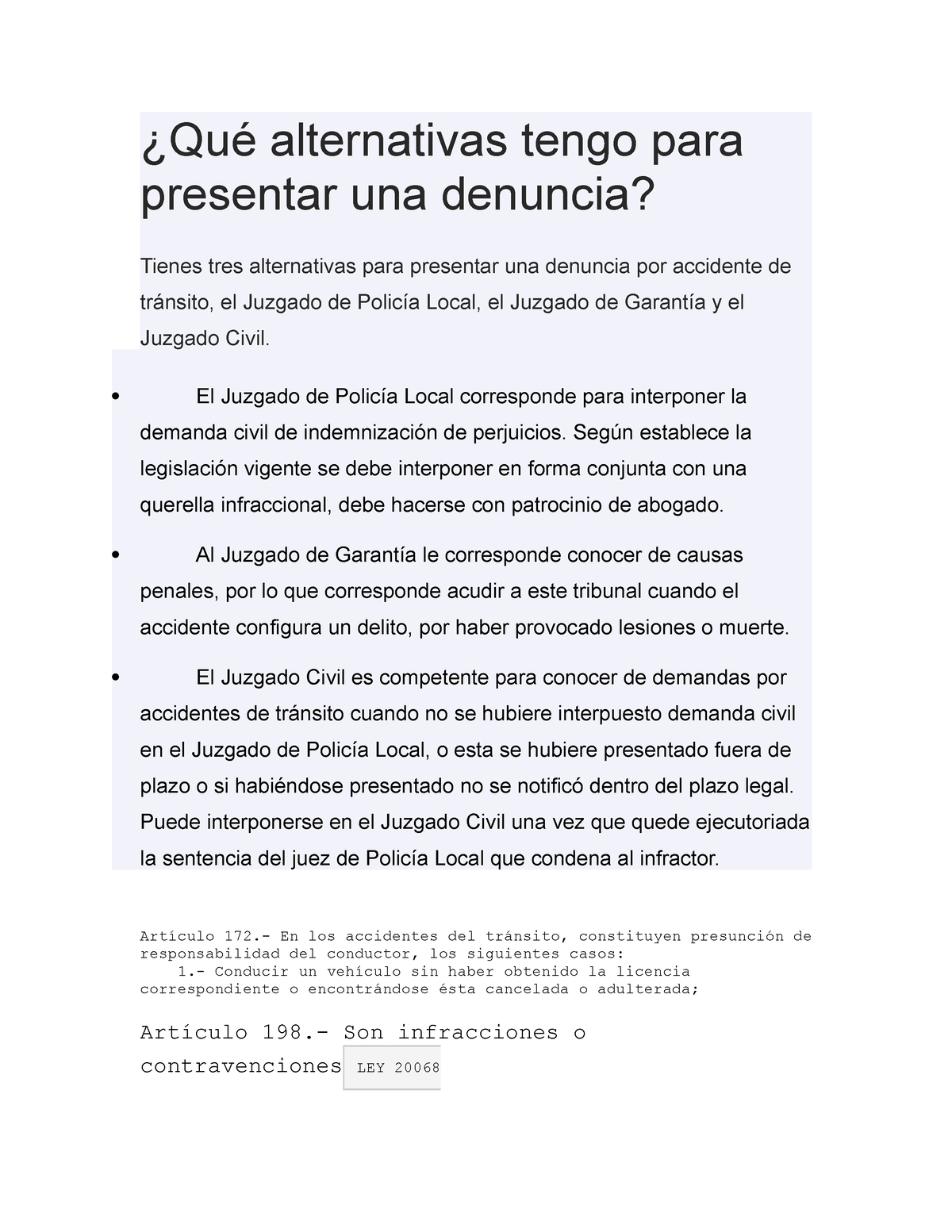 ¿Qué Alternativas Tengo Para Presentar Una Denuncia - ¿Qué Alternativas ...