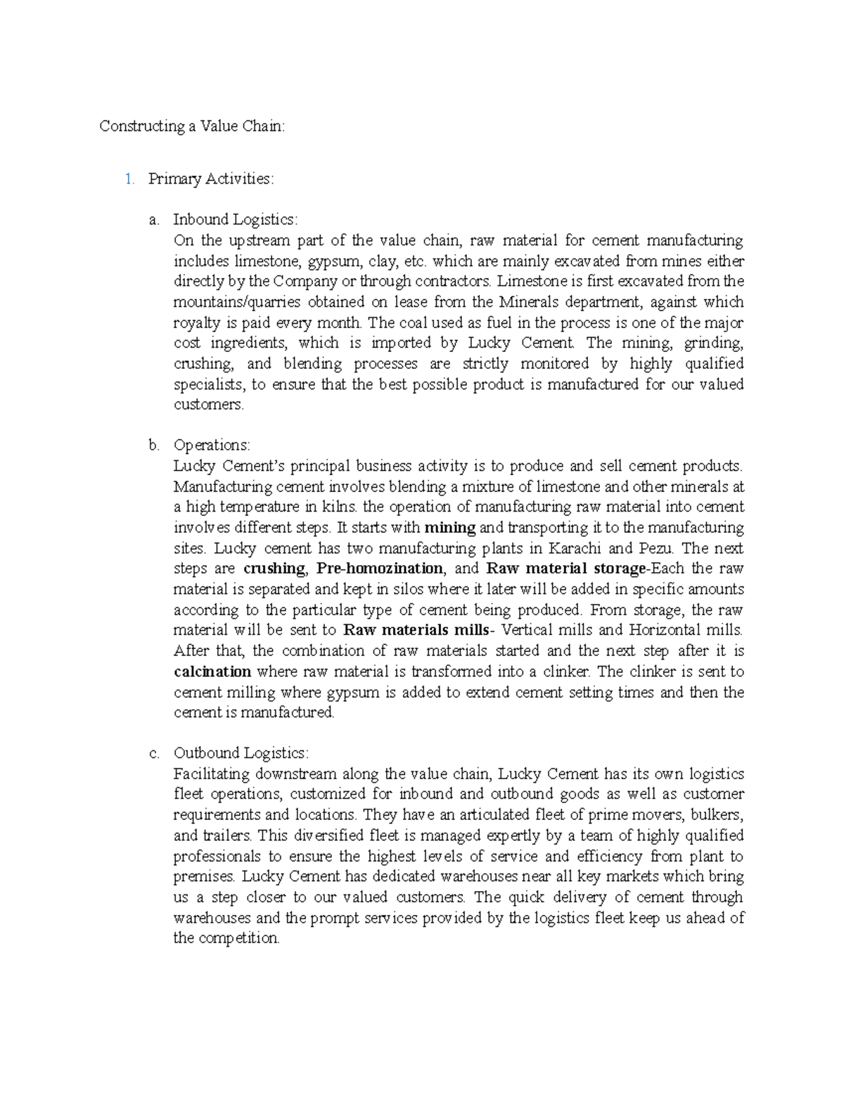 3. Constructing a Value Chain - Constructing a Value Chain: Primary ...