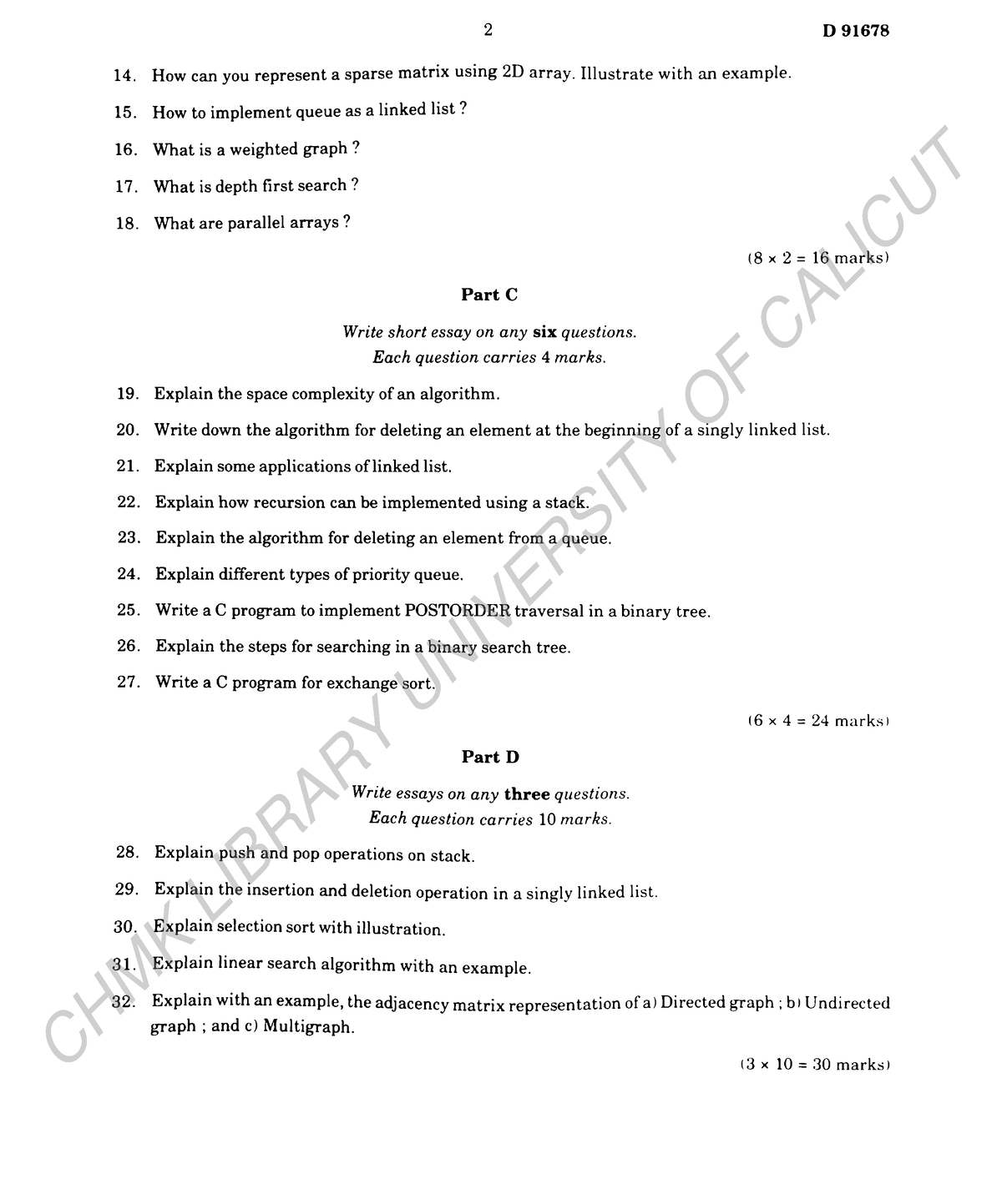 bca problem solving using c pdf calicut university