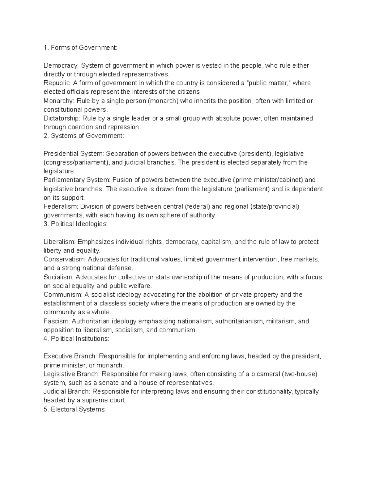 Untitled document - A break down of notes for a history class - Forms ...