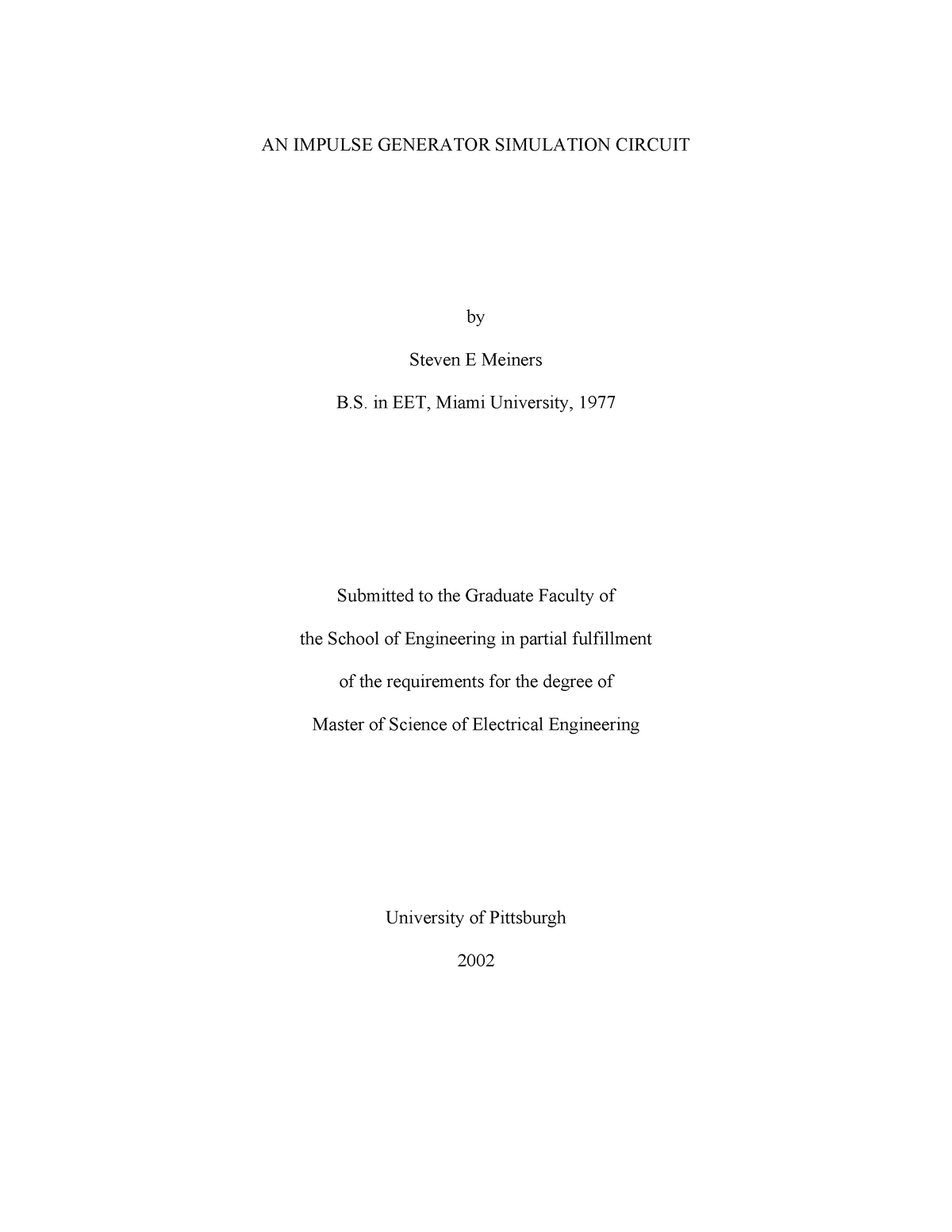 Impulse-voltage-simulation - AN IMPULSE GENERATOR SIMULATION CIRCUIT by ...