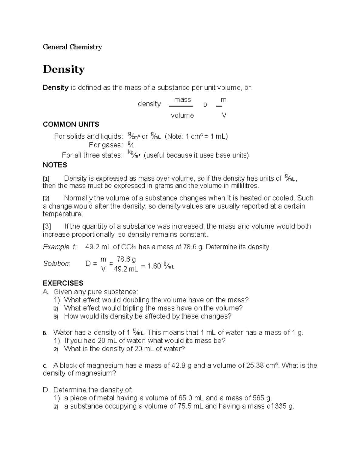 example of coursework chemistry