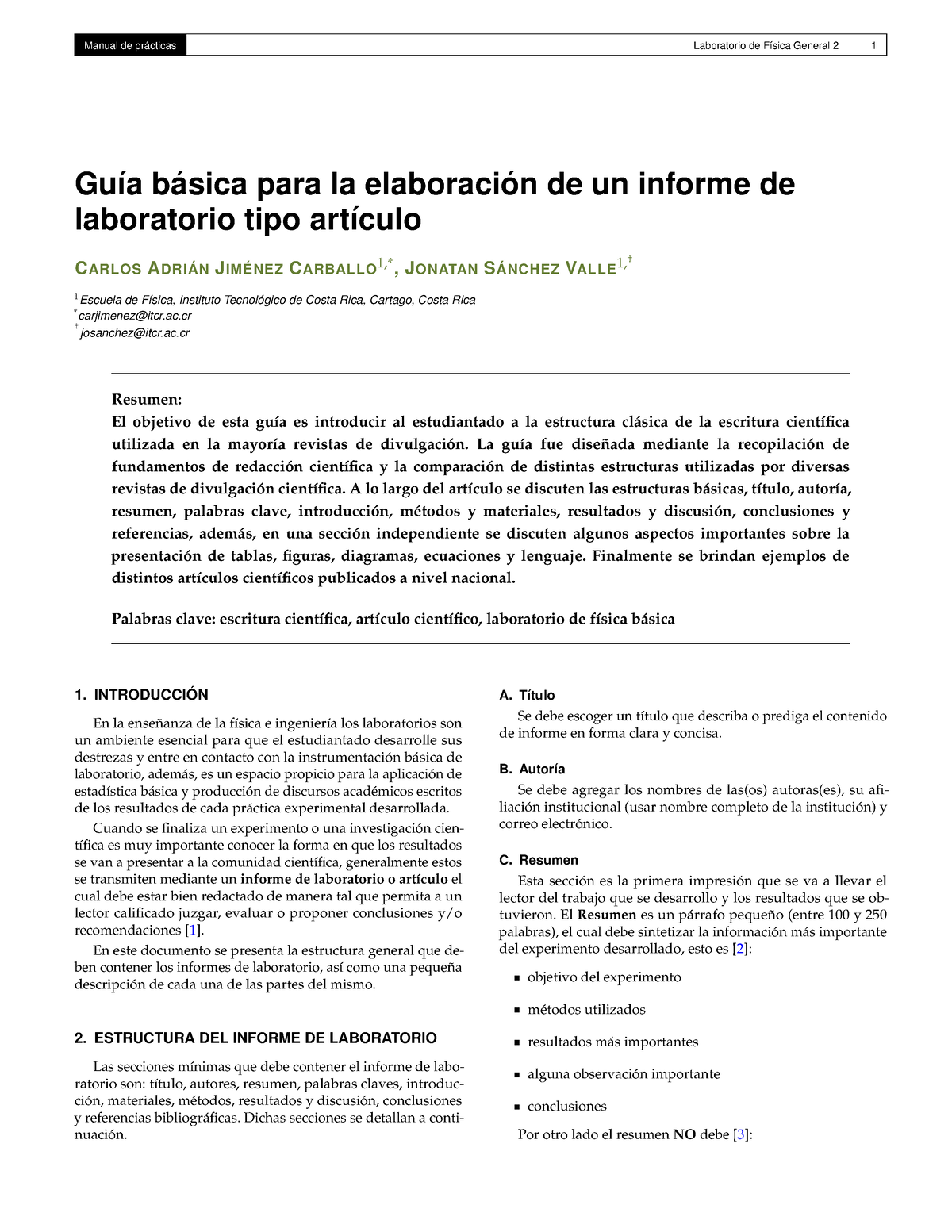 Guia Para Realizar Informes Guía Básica Para La Elaboración De Un Informe De Laboratorio Tipo 4770