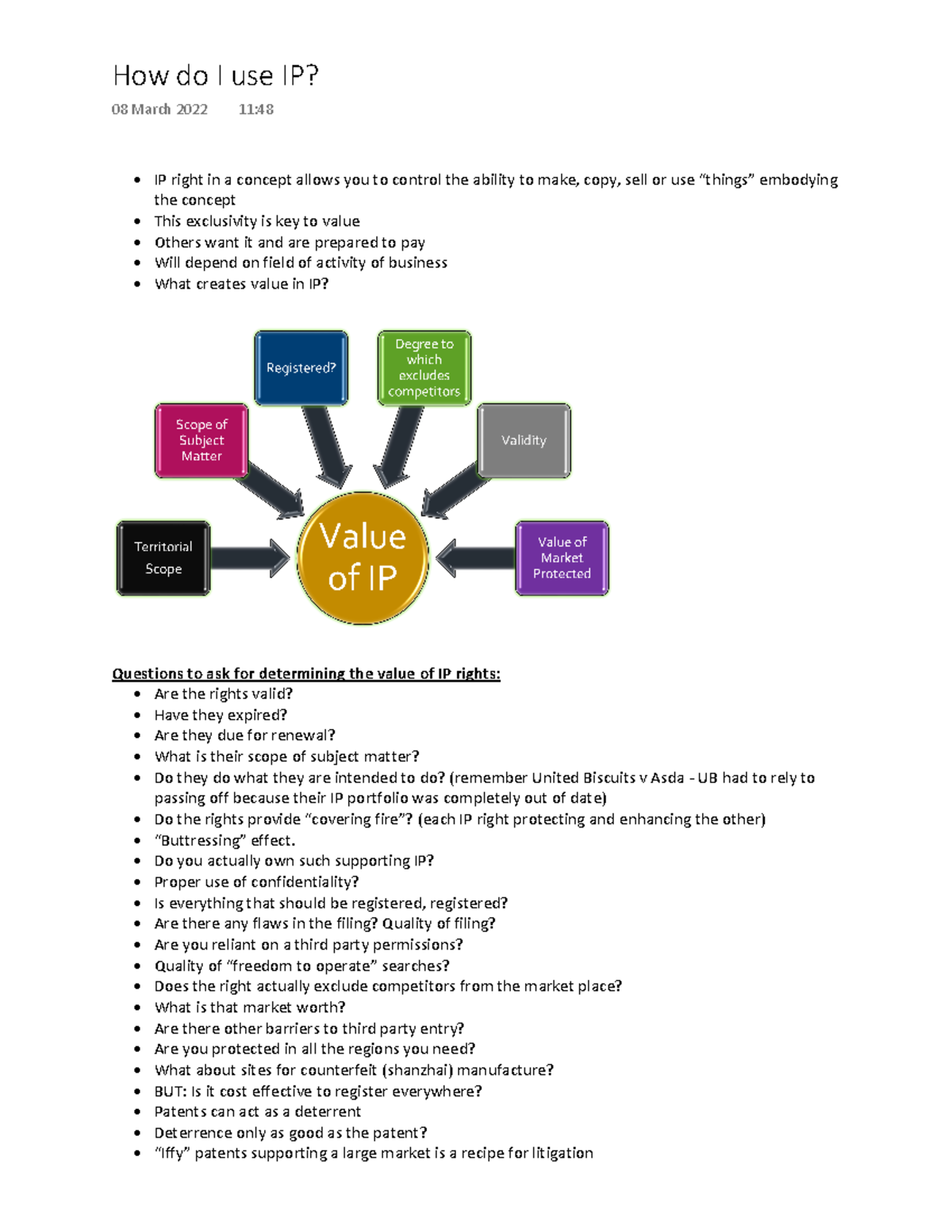 Using IP - This document includes all relevant notes from the above ...