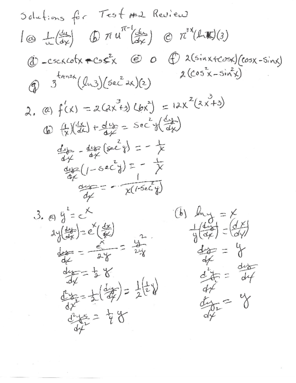 Solutions for the Test #2 review - MATH 201 - Studocu
