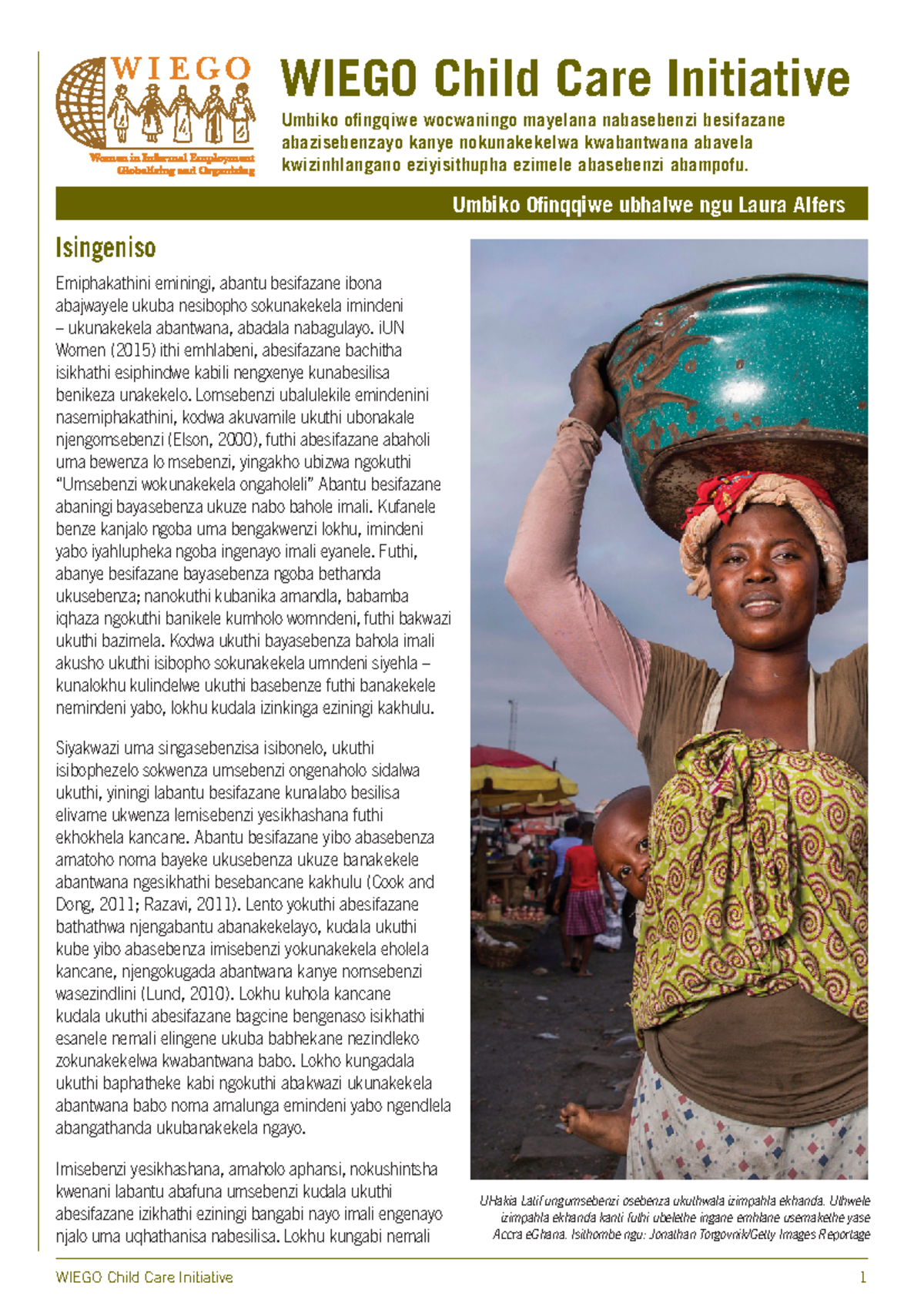 Alfers Child Care Initiative Summary Report Zulu - WIEGO Child Care ...