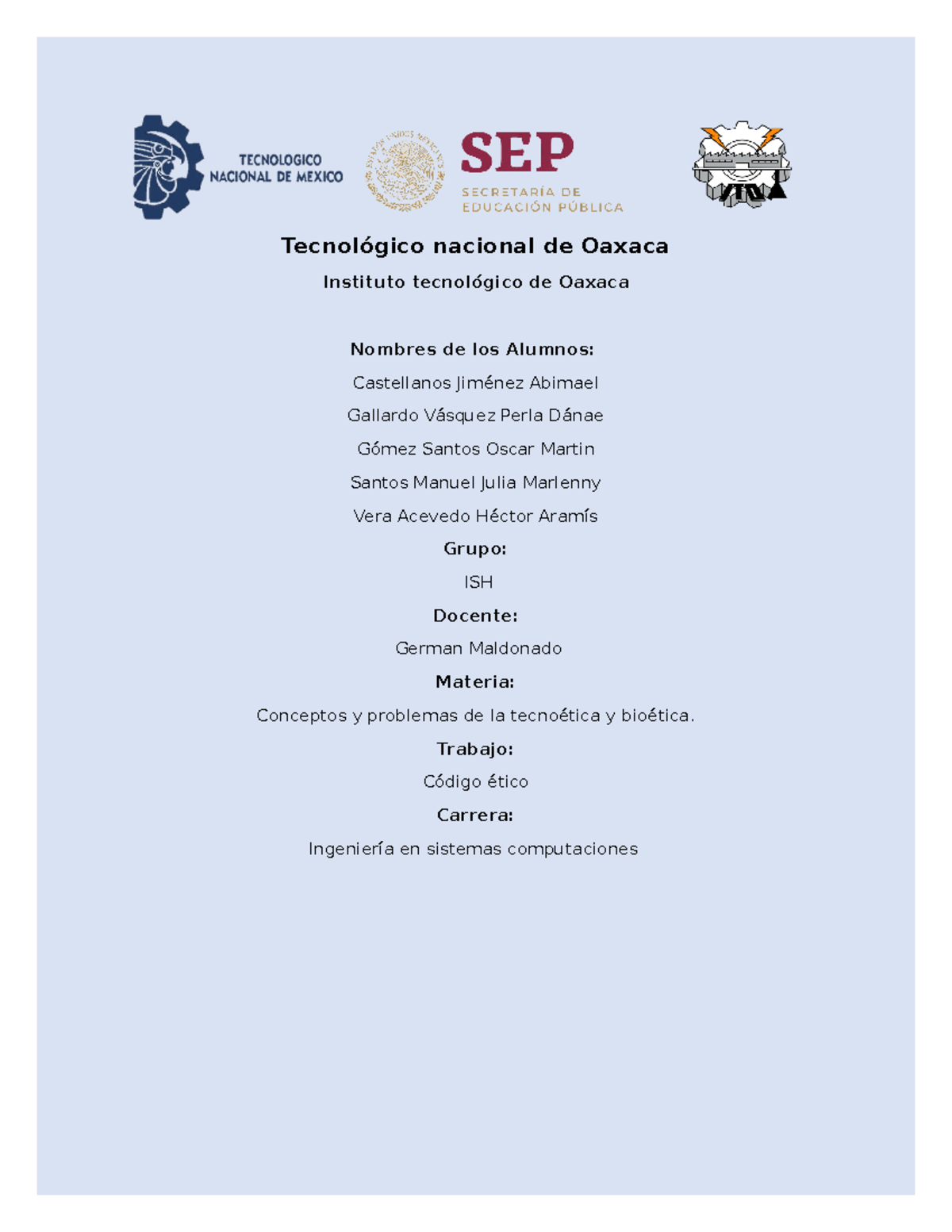 2.2.1 Conceptos y problemas de la tecnoética y bioética - Tecnológico ...