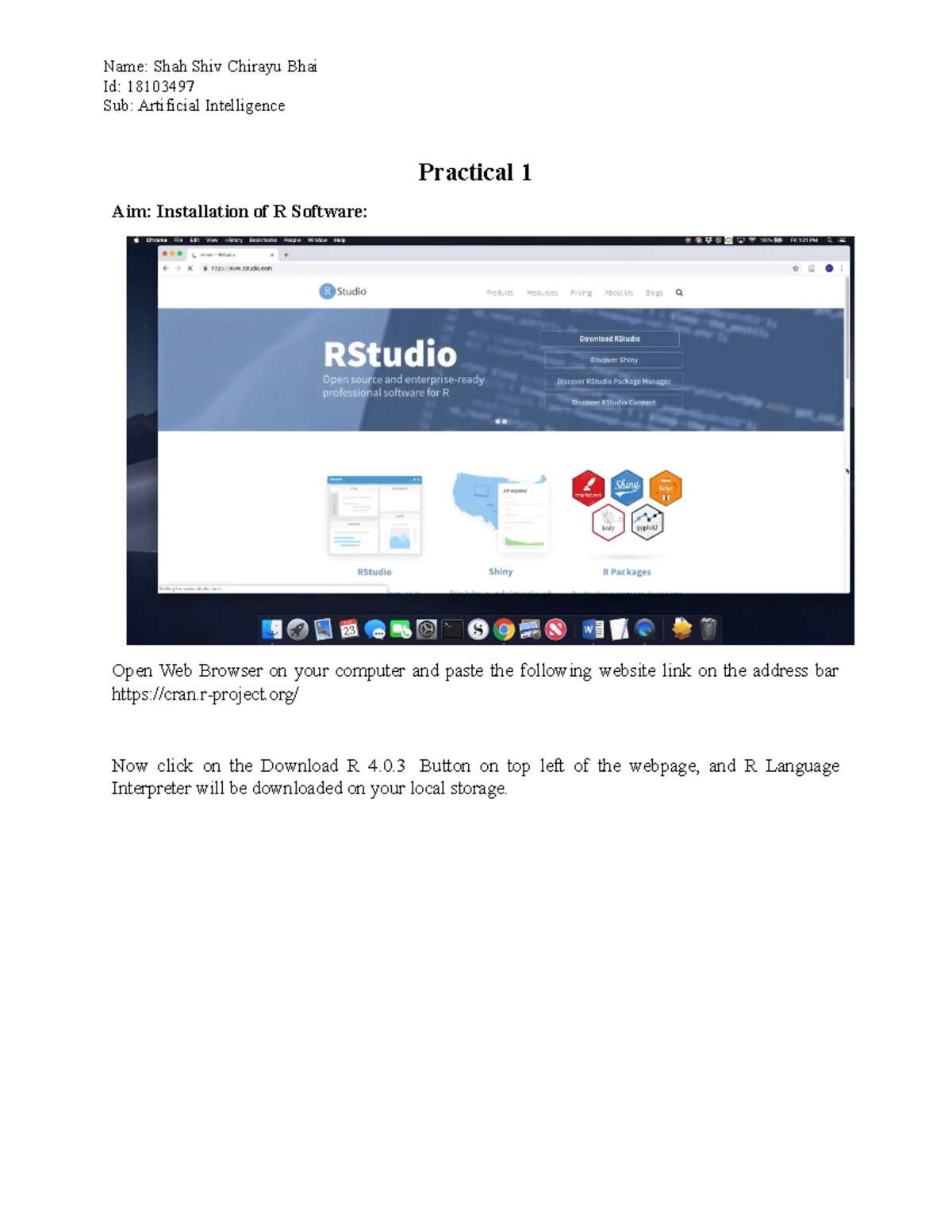 18103497 AI Practical 1-5 - Id: 18103497 Sub: Artificial Intelligence ...