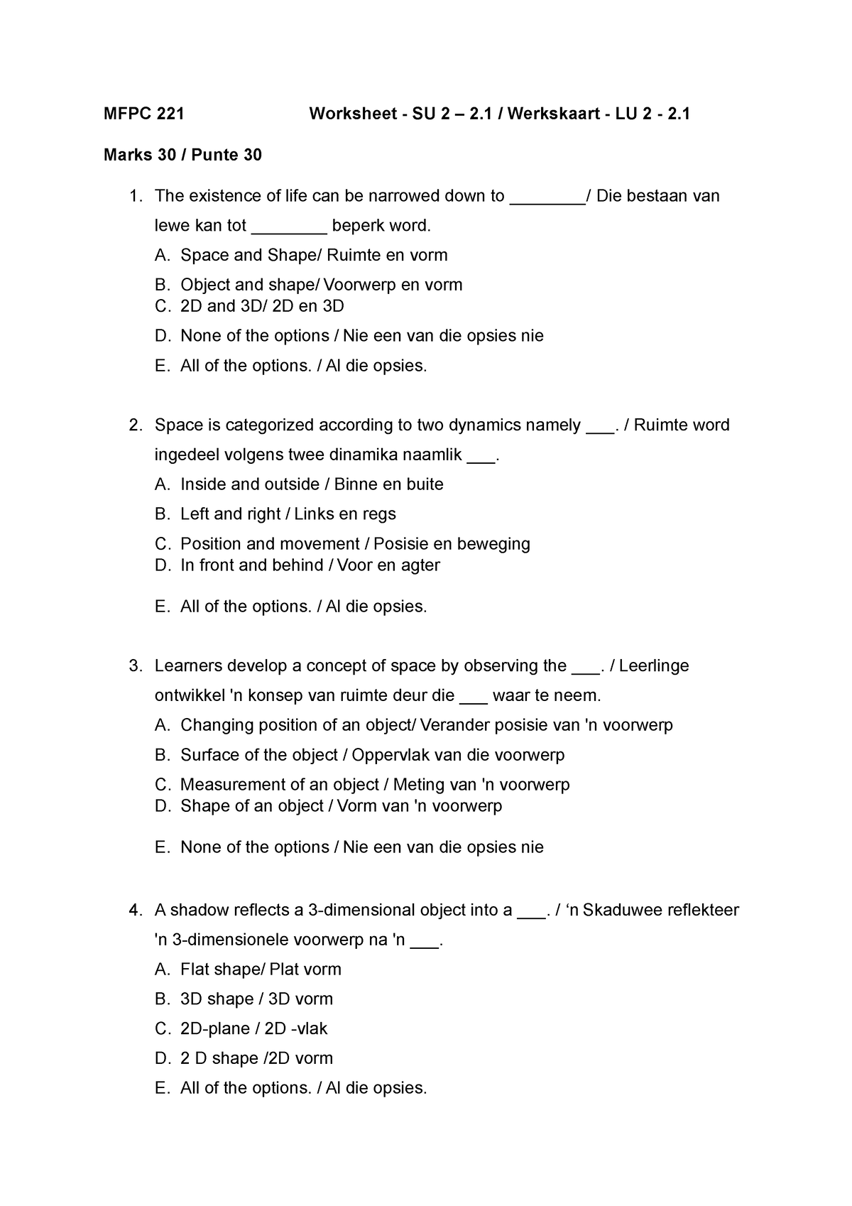 MFPC 221 Worksheet of LU 2.1 docx - MFPC 221 Worksheet - SU 2 – 2 ...