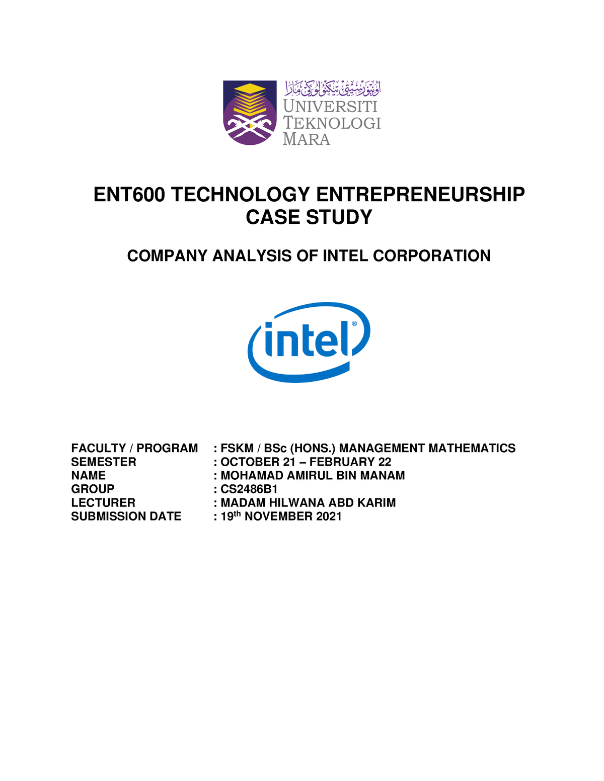 case study intel company