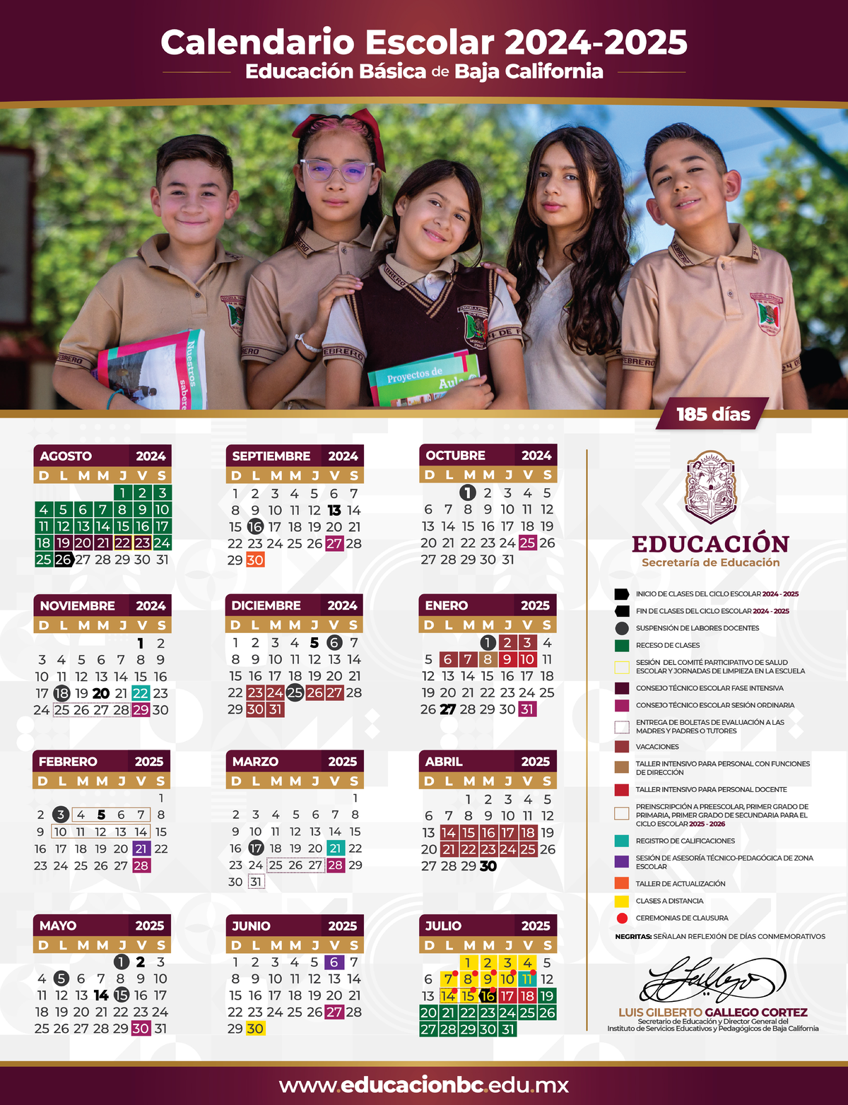 Calendarioescolar 2024-20251 - Calendario Escolar Educación Básica de ...