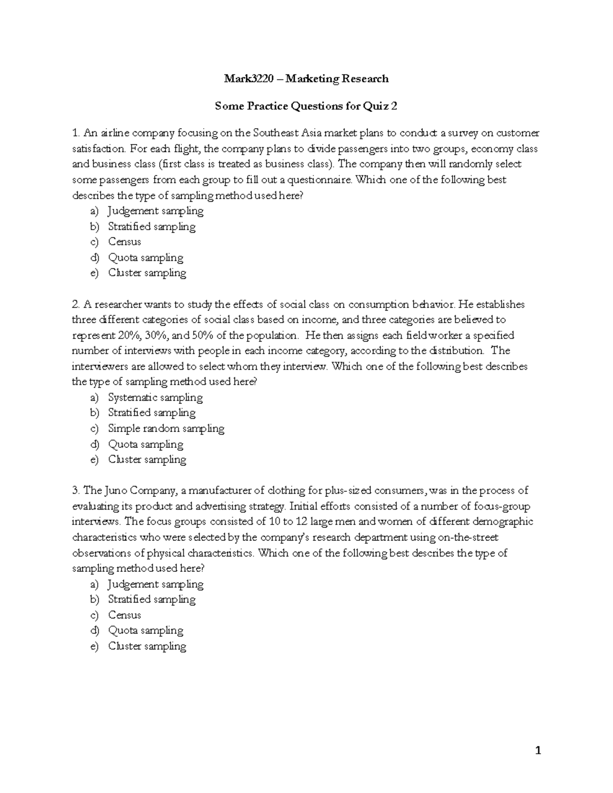 Practice+for+Quiz+2+2024 - Mark3220 – Marketing Research Some Practice ...