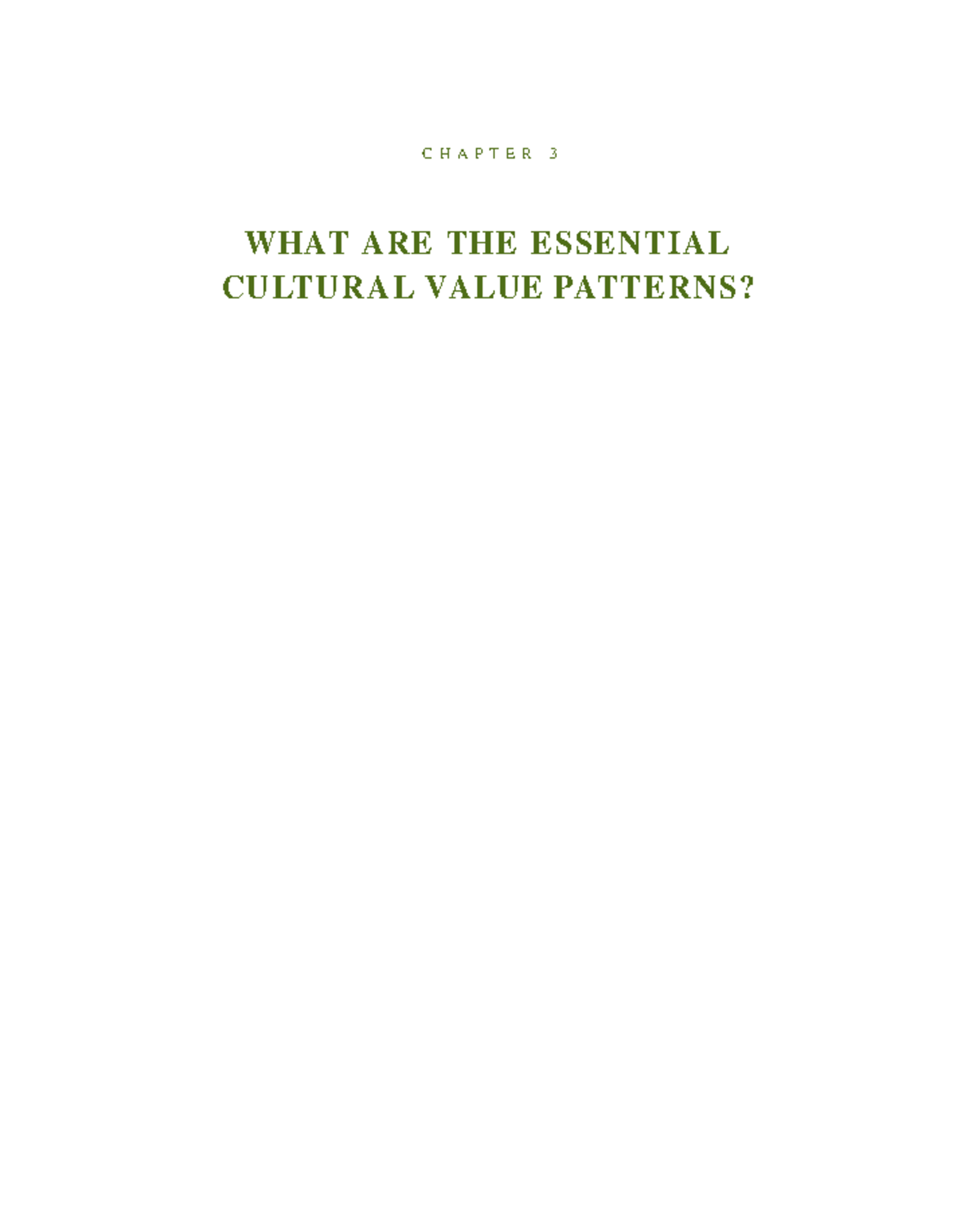 Understanding Intercultural Communication Chapter 3 - C H A P T E R 3 ...