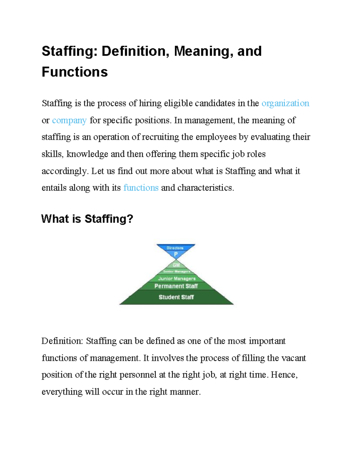 Engeneeringbyprince 6 Staffing Definition, Meaning, and Functions