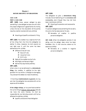 CHAP 2 PART 2 BLAW - Chapter 2 NATURE AND EFFECT OF OBLIGATIONS 1163 ...