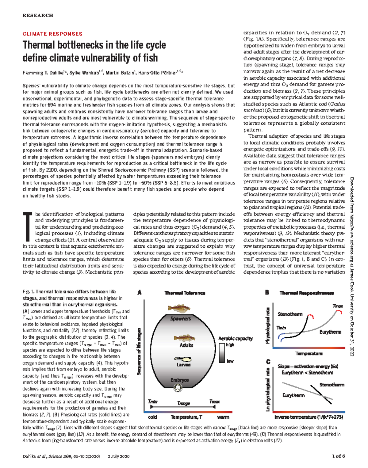 Science Marine biogeography research paper only for reference - CLIMATE ...
