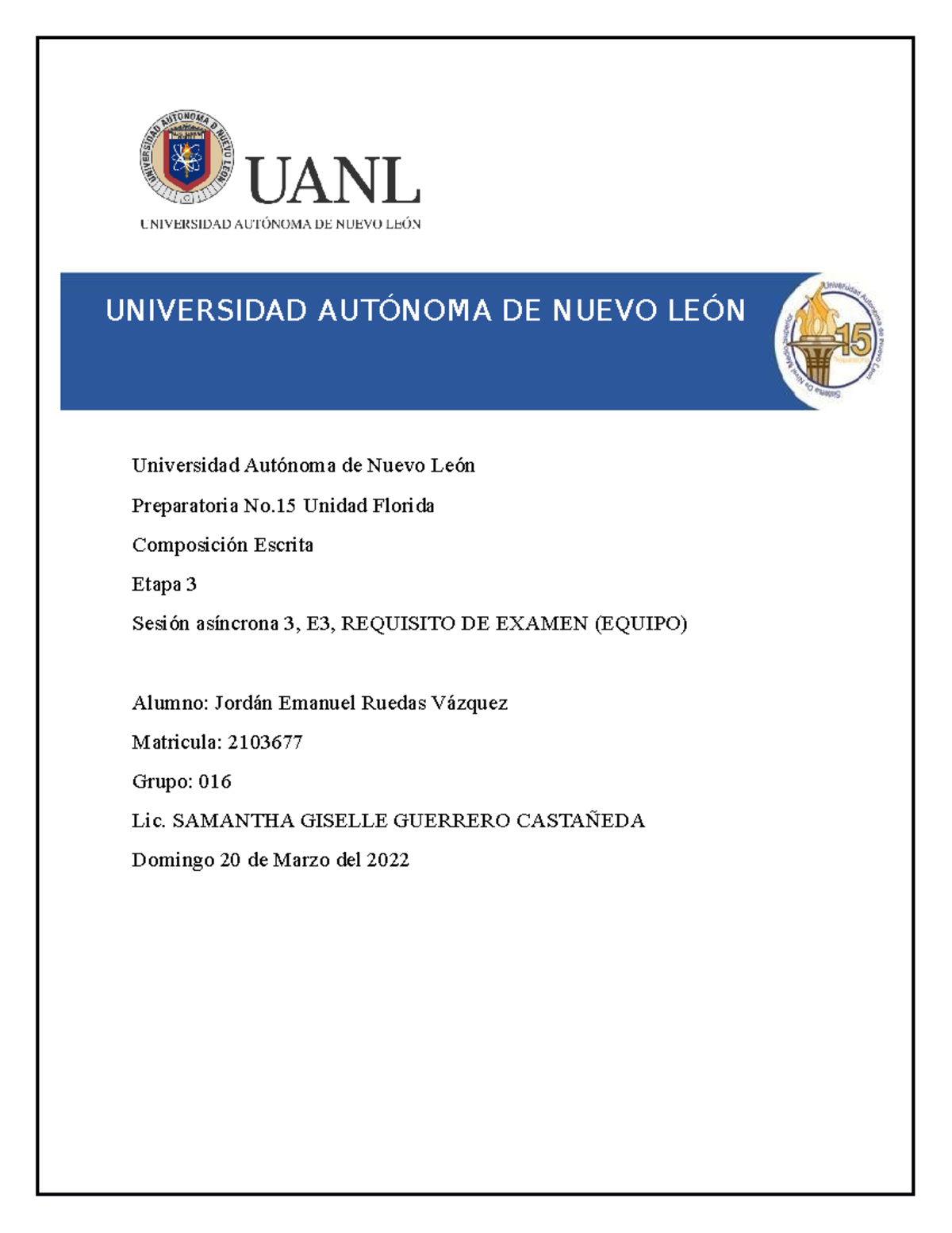 Equipo 4 AR Etapa 3 CE - UNIVERSIDAD AUTÓNOMA DE NUEVO LEÓN Universidad ...