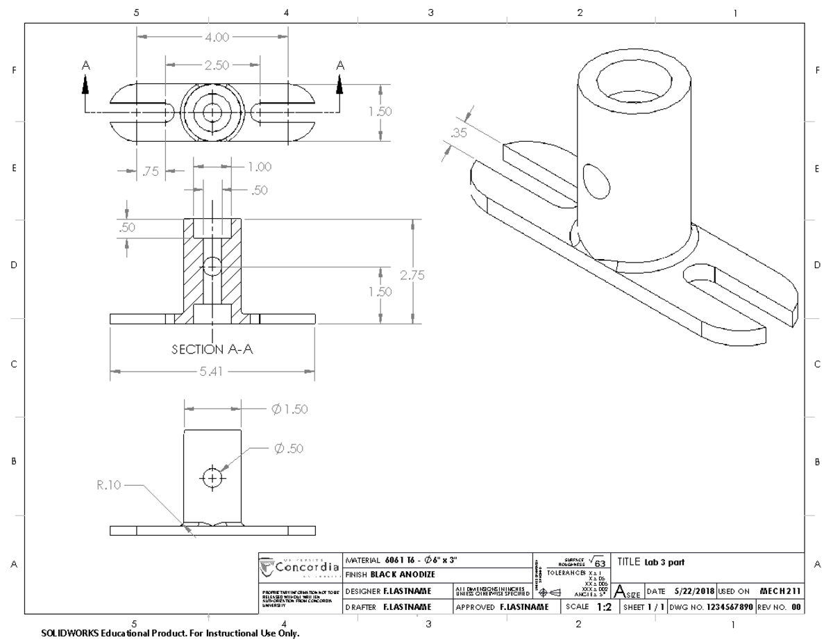 Lab Part Computer Aided Design - . R. 1. 1. 4. 2. . AA . 5. 2. 1. 1 ...