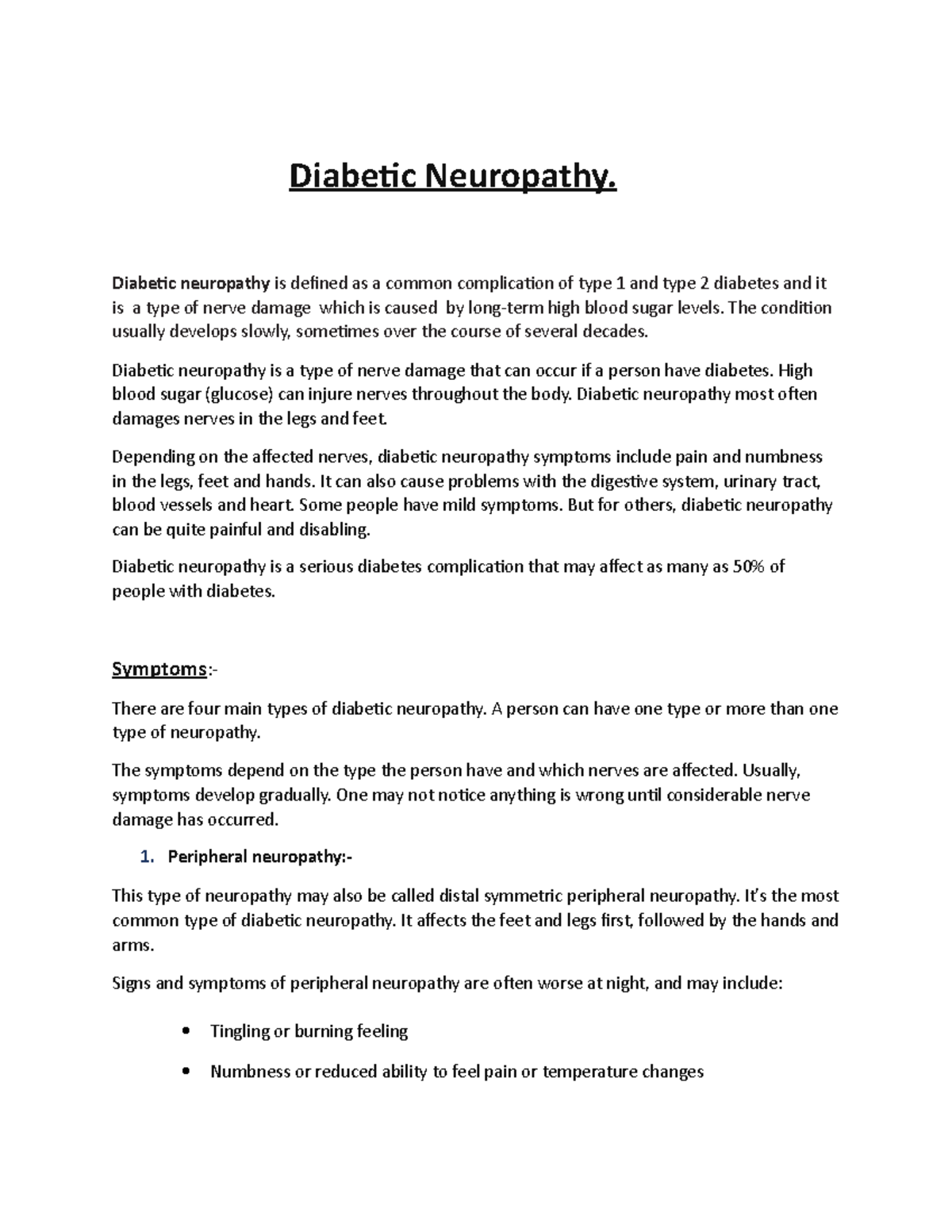 Dbtc neuropathy 111 - Diabetic Neuropathy. Diabetic neuropathy is ...