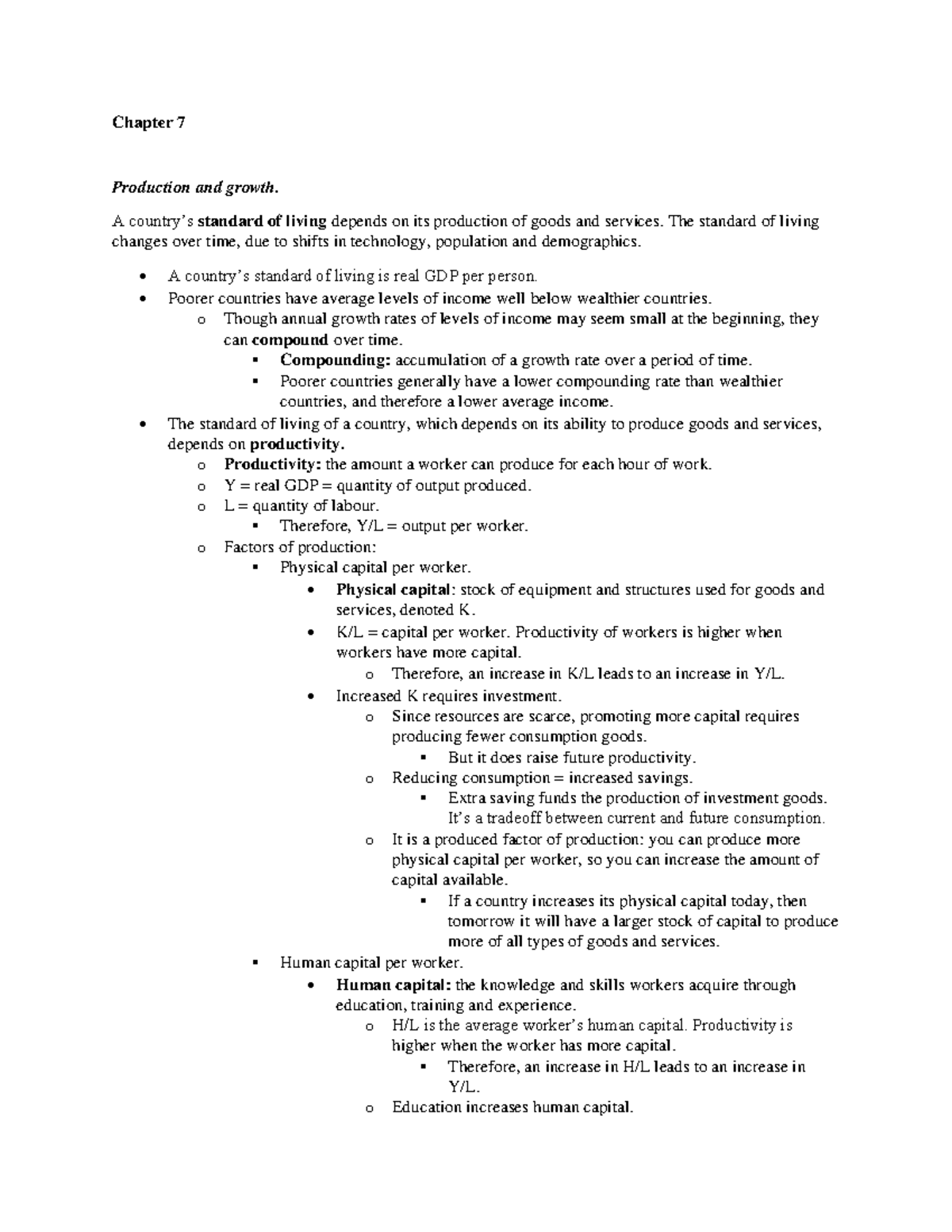 chapter 7 macroeconomics homework answers