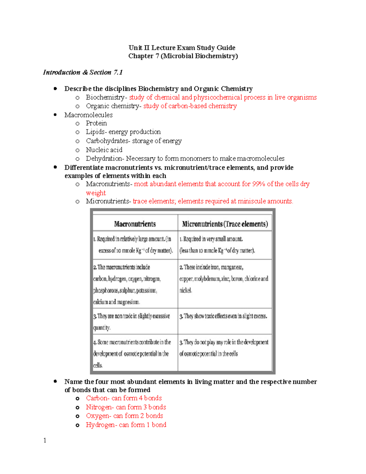 Bio 245 Exam 2 Study Guide - Unit II Lecture Exam Study Guide Chapter 7 ...